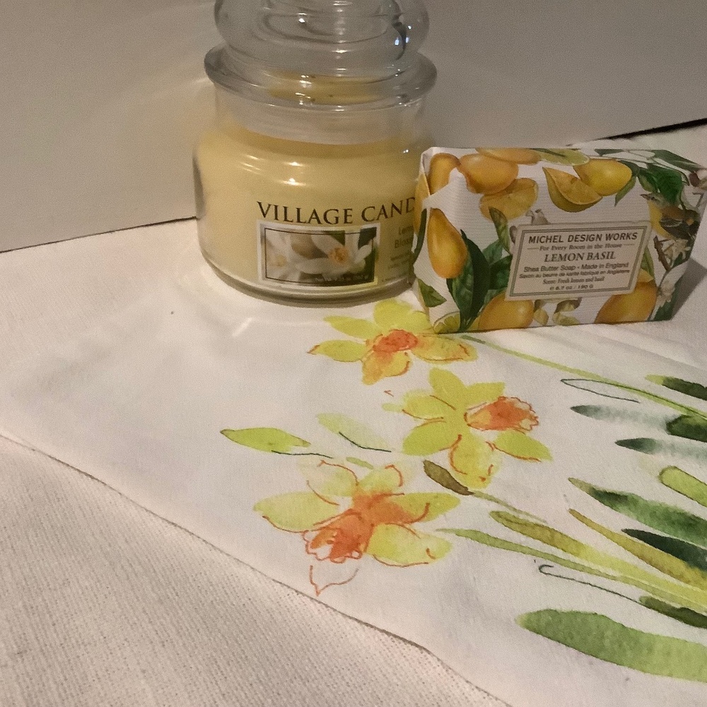 Michele Design Works & Village Candle Bundle w/FREE tea towel -NWT